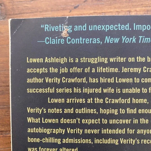 Verity by Colleen Hoover Book - Picture 3 of 5